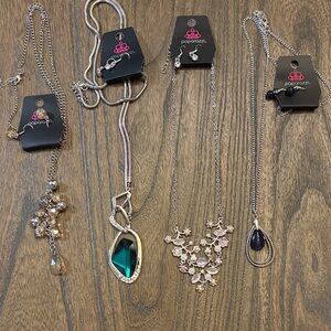 Paparazzi Silver and Teal Necklace Collection